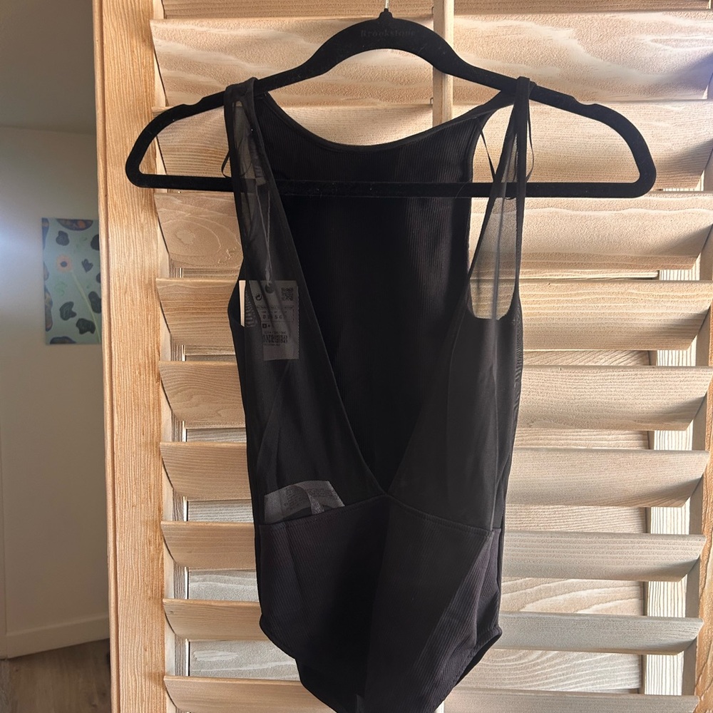 Zara Black Backless Bodysuit